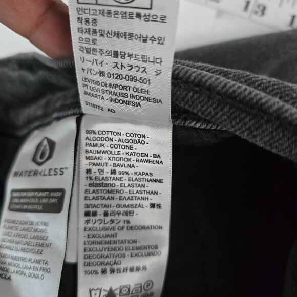 Levi's silver tab womens mom jean gray/black denim 27x27 6163 - Picture 10 of 12